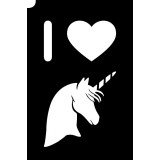 Stencil - I Love Unicorn